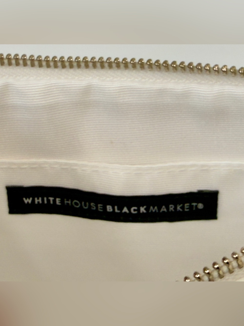 White House Black Market White Floral Print Studded Wristlet - Picture 4 of 5